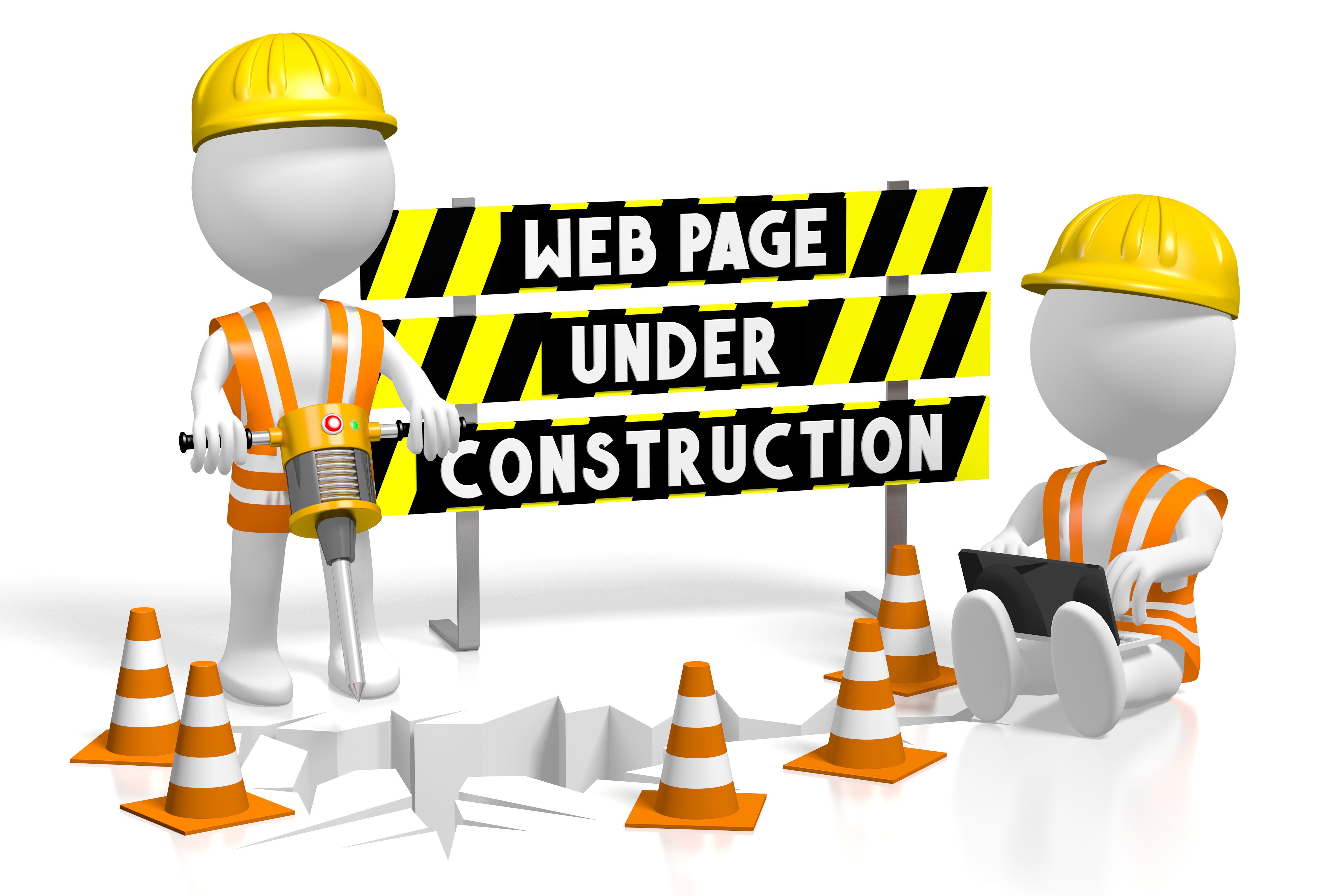 3D webpage under construction