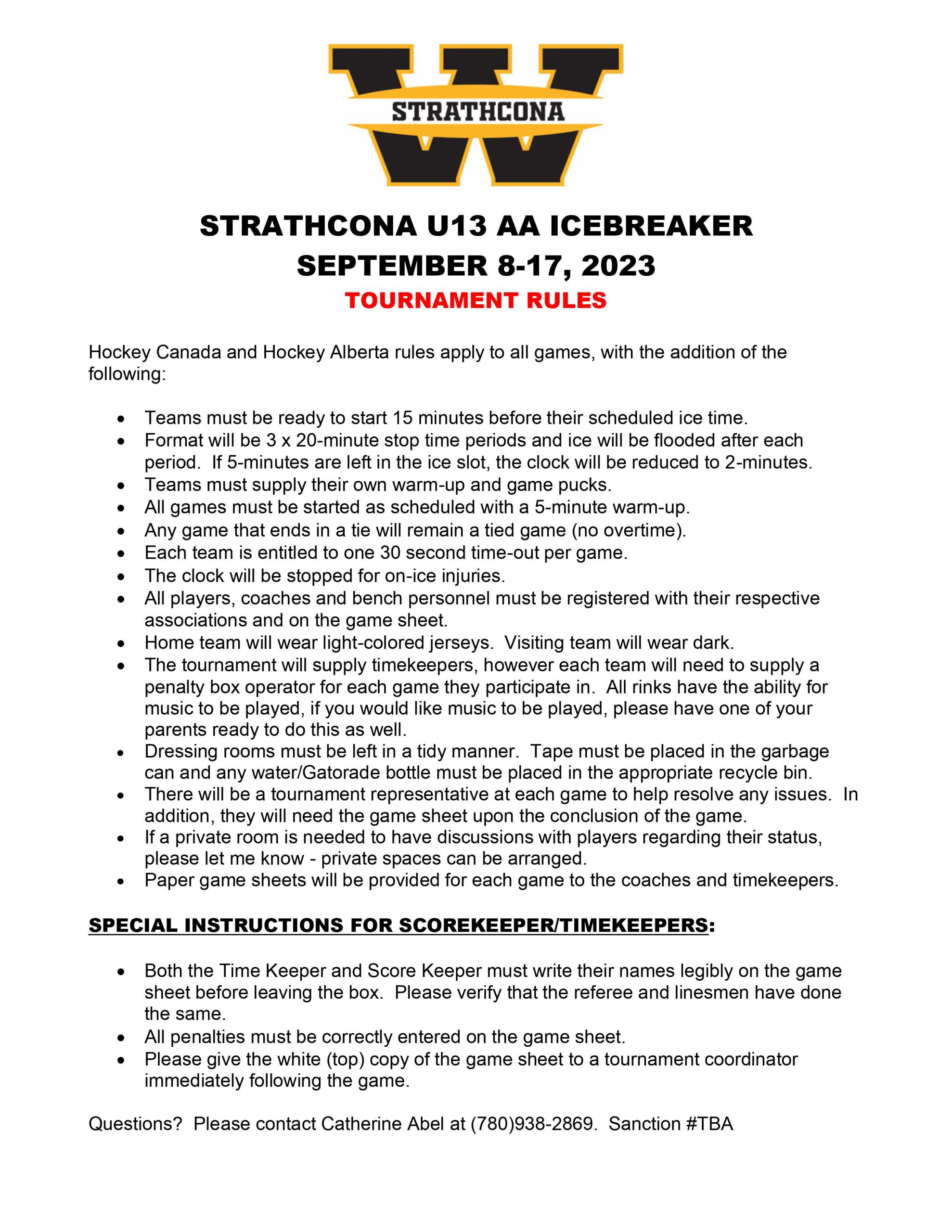 2023 SMHA Icebreaker Rules